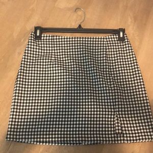 Black and white Checkered mini skirt